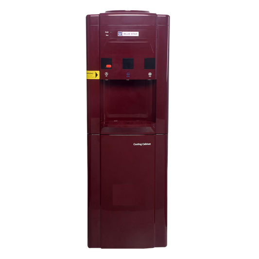 Blue Star Hot, Cold and Normal Top Load Water Dispenser with Cooling Cabinet (Maroon)